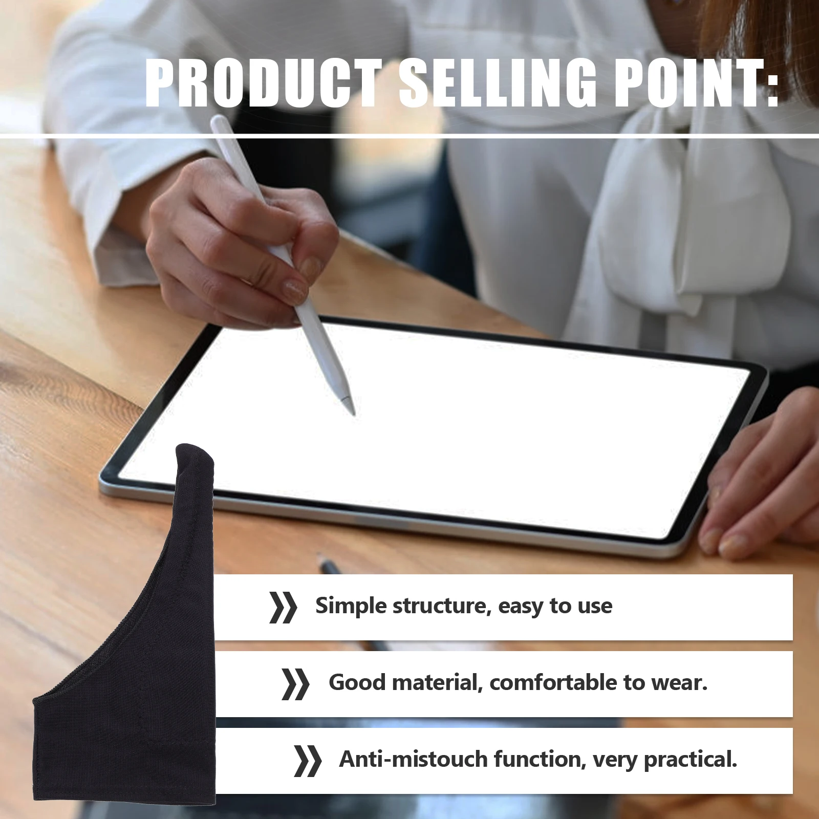 

One Finger Drawing Gloves Palm Rejection Digital Art Graphic Tablet Laptop Sketching Anti Mistouch Protect Screen
