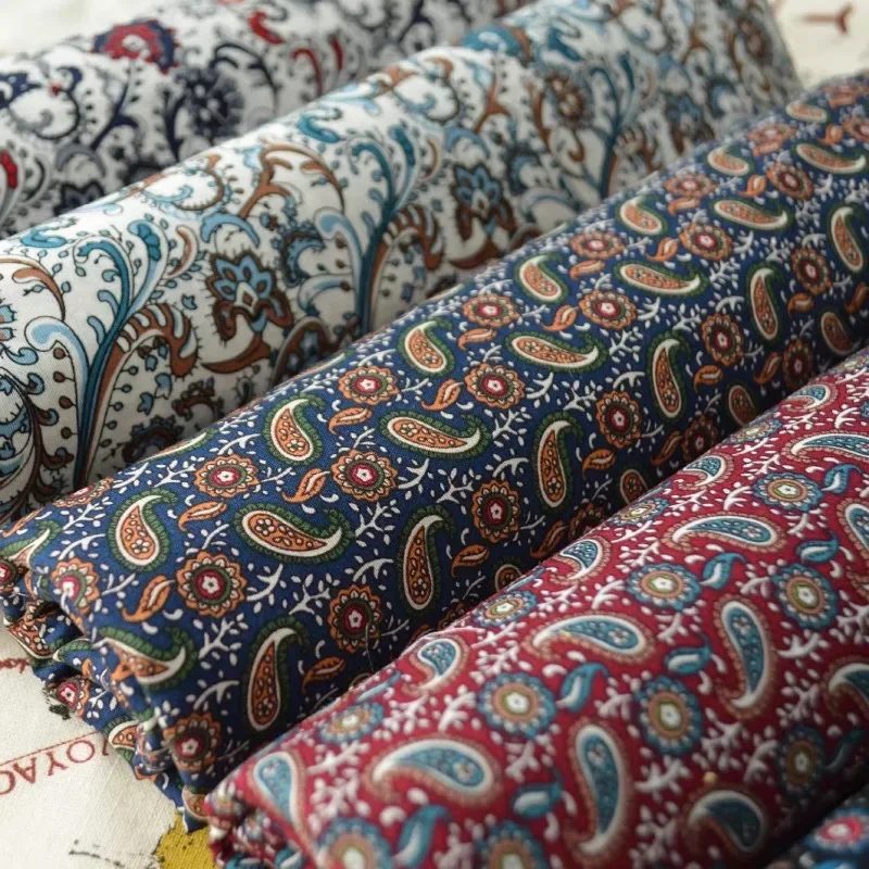 

Fashion Pure Cotton Poplin Printed Fabric Material Handmade Patchwork Clothing DIY Apparel Sewing Wholesale Cloth Per Meter