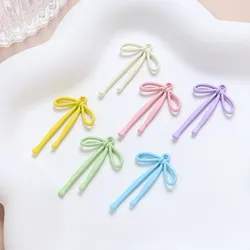 6pcs Colourful Bowknot Enamel Charms Girls Sweet Ornament Pendants For DIY Necklace Bracelet Earrings Gifts For Women