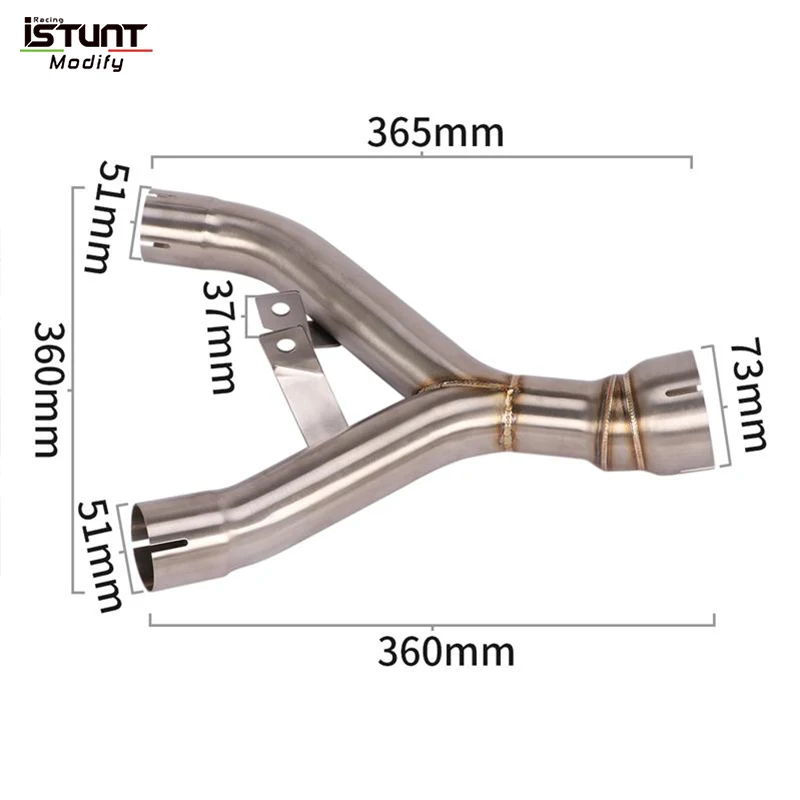 Slip on For Kawasaki Z1000 Z1000SX 2010 - 2020 Motorcycle Exhaust Escape Moto Modify Middle Link Pipe Connect Original Muffler