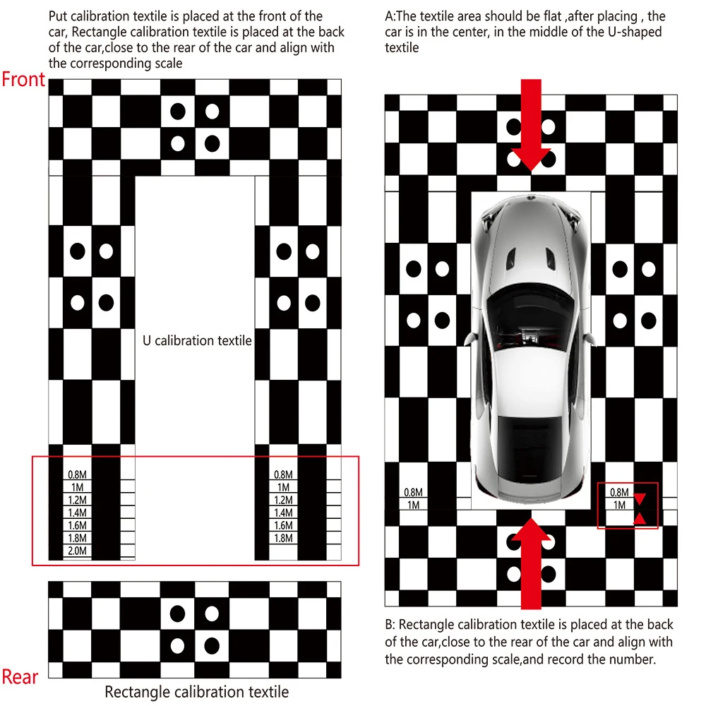 Automatische Kalibrierungstuch für Car 360 ° Panoramabildsystem-Debugging-Tuch 2D 3D-Korrektur-Kalibrierungstuch – Detail 4