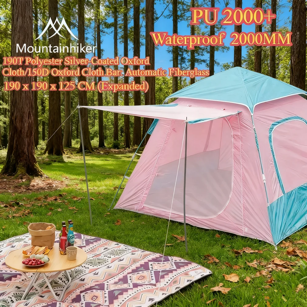 

Mountainhiker Upgrade Открытый Кемпинг Автоматическая быстрооткрывающаяся пляжная палатка Парковый пикник Водонепроницаемая солнцезащитная палатка Серебряная палатка