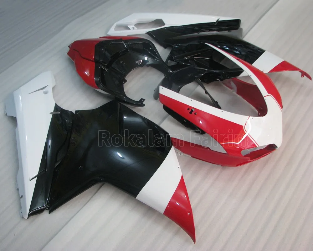 Bodywork Motorcycle Fairing For Ducati 848 1098 07-11 1098S 1198 2007-2011 Fairing Kit White Black Blue (Injection Molding)