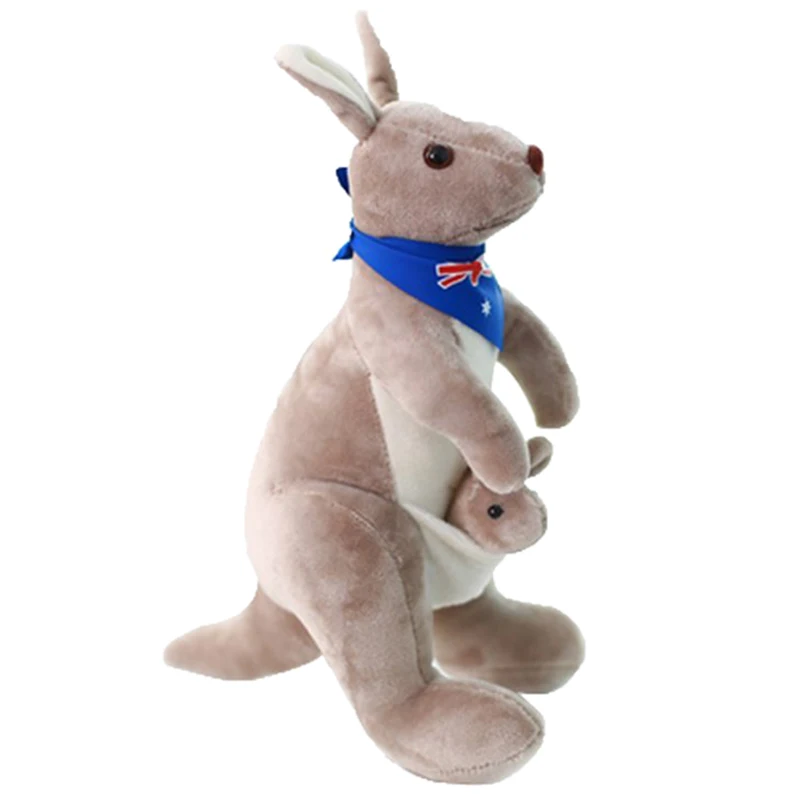 Sweet Kangaroo Stuffed Animal Soft Plush Doll Toys for Baby Kids (Blue)