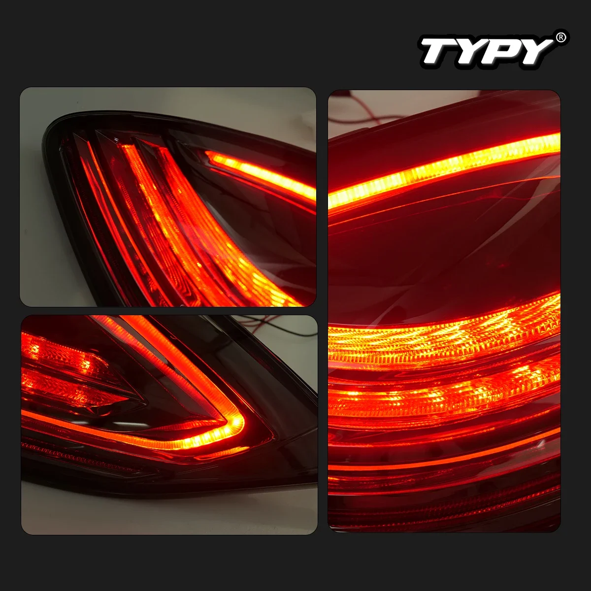 TYPY-Luzes do carro para Porsche Panamera, Taillight 970.1, 2010, 2011, 2012, 2013, lâmpada traseira, Auto Acessórios, Sinal de Volta Sequencial