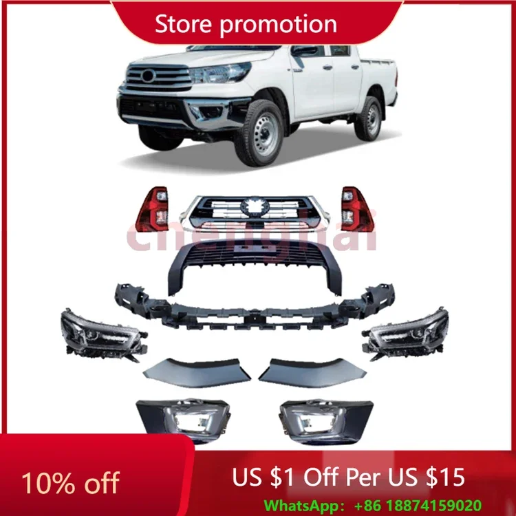 Middle East bumper upgrade Hilux BodyKit upgrade hilux rocco 2016  toyota hilux Car Parts to 2020 body kit