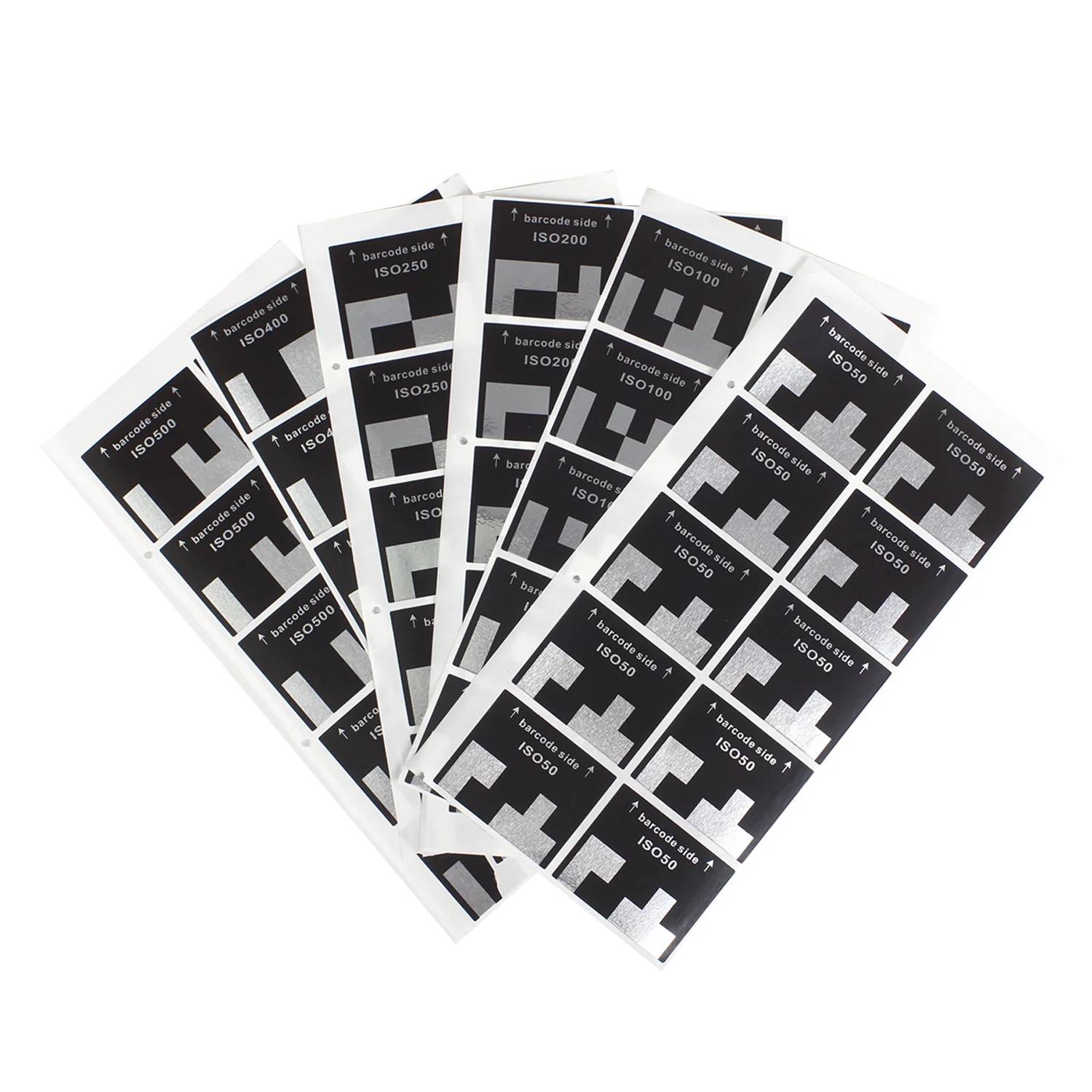 

10pages 135 35mm Film Cassette DX Code Sticker ISO50 100 200 250 400 500 Bulk Film Label Hand Roll Auto-ISO Detected