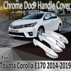 For Toyota Corolla E170 2014~2019 2015 2016 2017 2018 Styling Stickers Left Drive Chrome Door Handle Cover Refit Car Accessories