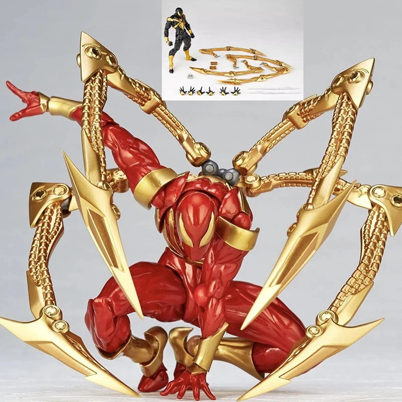 

Iron Spider Figures Marvel Comics Action Figures Replaceable Parts PVC Anime Model Statue Collection Toys Ornamen Gifts