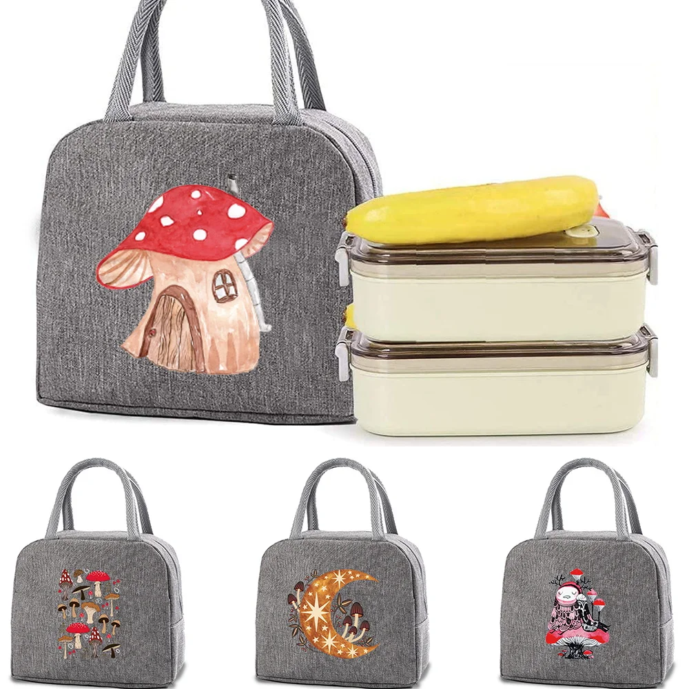 New Women Children Lunch BOX Dinner Handbag Insulated Picnic Lunch Portable Cooler Food Canvas Insulated Refrigerated Bag