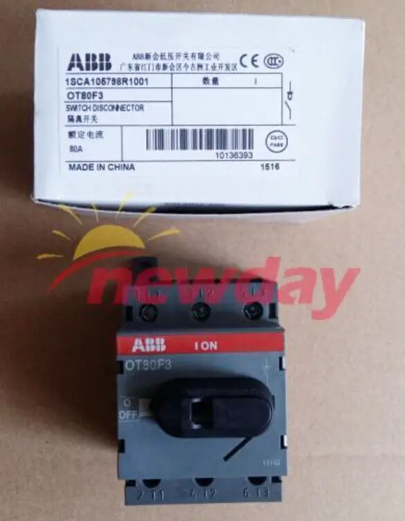 1pcs New ABB OT80F3 80A 3P Disconnector 1SCA105798R1001