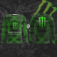 Monster Energy Stripe Passion Vitality Fashion Personality Unique Summer Comfortable Breathable Men's Long Sleeve T-shirt