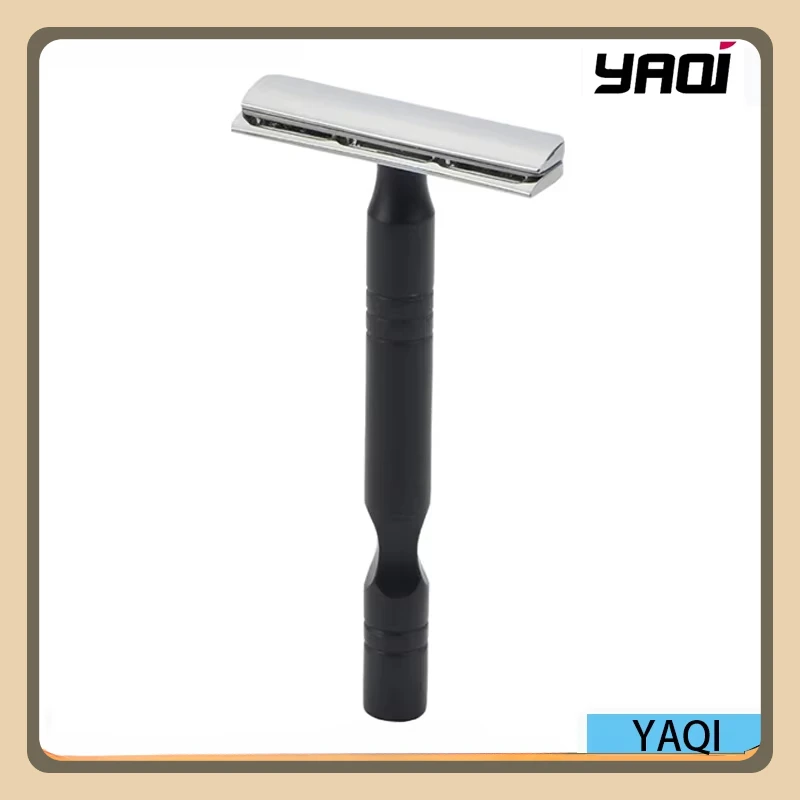 الكروم والأسود اللون مقبض ألمونيوم خفيفة الوزن شفرة التيار المتناوب Excalibur حافة واحدة رجالي الحلاقة السلامة الحلاقة YAQI