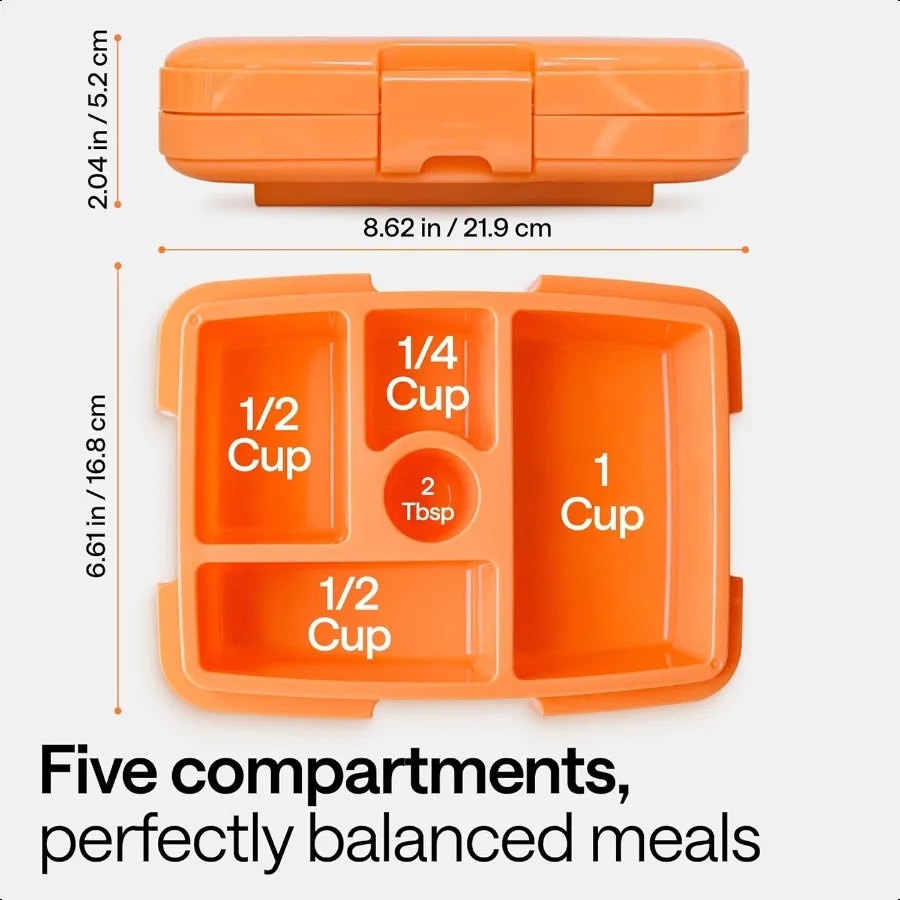 Pojemnik na lunch bento z termoizolacją na ciepłe i zimne przekąski, mikrofalowalny, z przegródkami, idealny do szkoły.