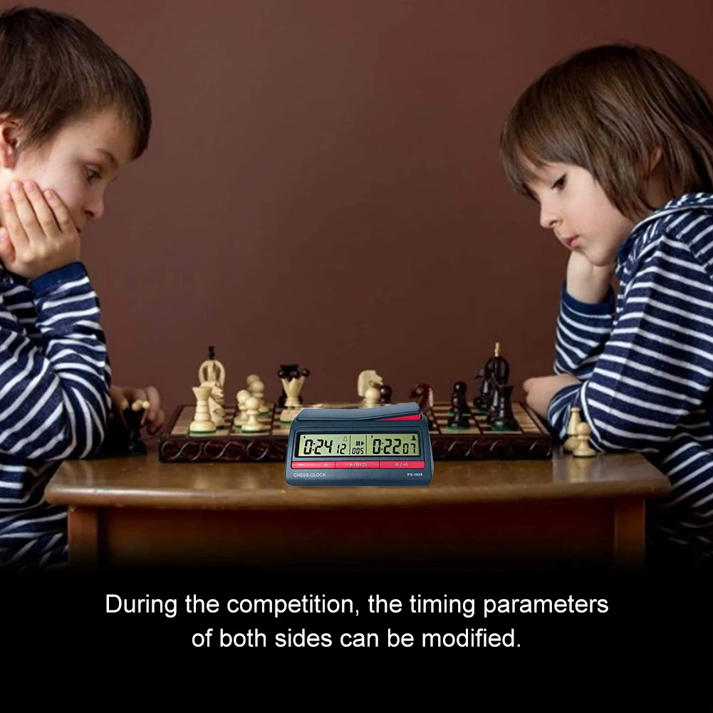 

Competition Timer Professional Digital Chess Clock Plastic Battery Powered Multifunctional Lightweight for Family Personal Use