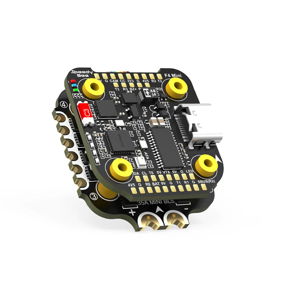 SpeedyBee F405 Mini Stack Flight Controller FC BLS 35A V2 3-6S 20x20 4-in-1 ESC Dual BECs for RC FPV Racing Drone