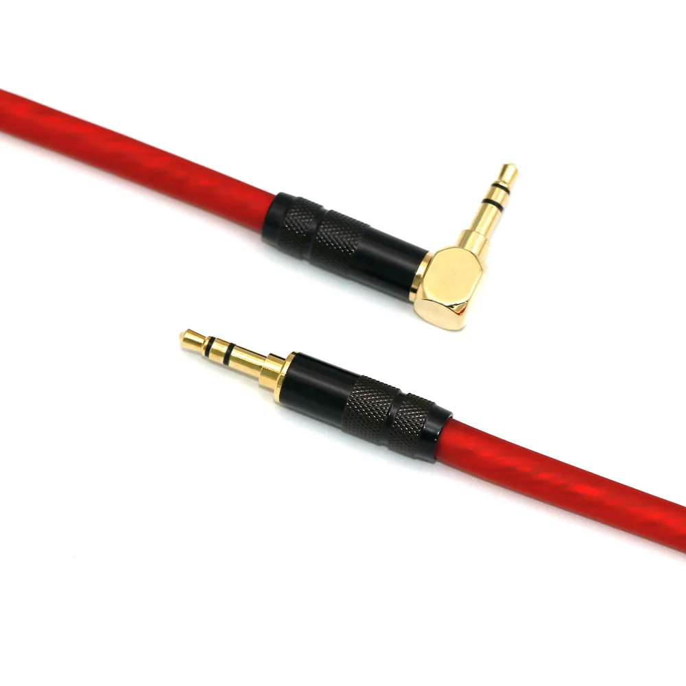 Przewód AUX kabel głośnik Audio 3.5mm prosty do 90 stopni pod kątem TRS Jack do gitary pozłacanej dodatkowej kabel do słuchawek samochodowej