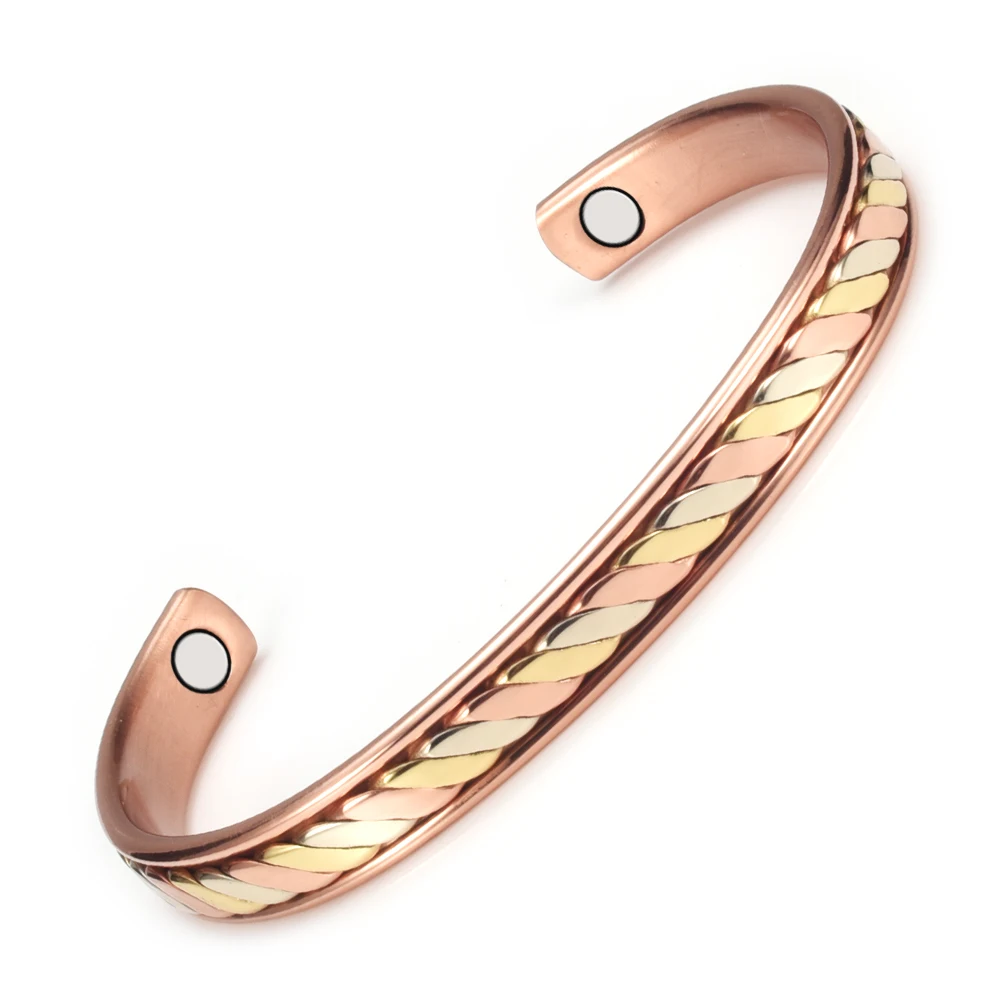 Wollet Pure Copper Bracelet Copper Magnetic Jewelry 6'' Copper Bangles Copper Jewelry Gift