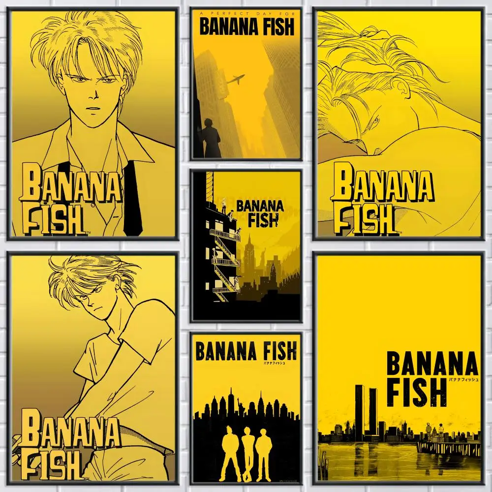 

Hot Japanese Anime B-Banana Fish Poster HD Art Sticky Wall Waterproof Home Living Room Bedroom Bar Aesthetic Decoration