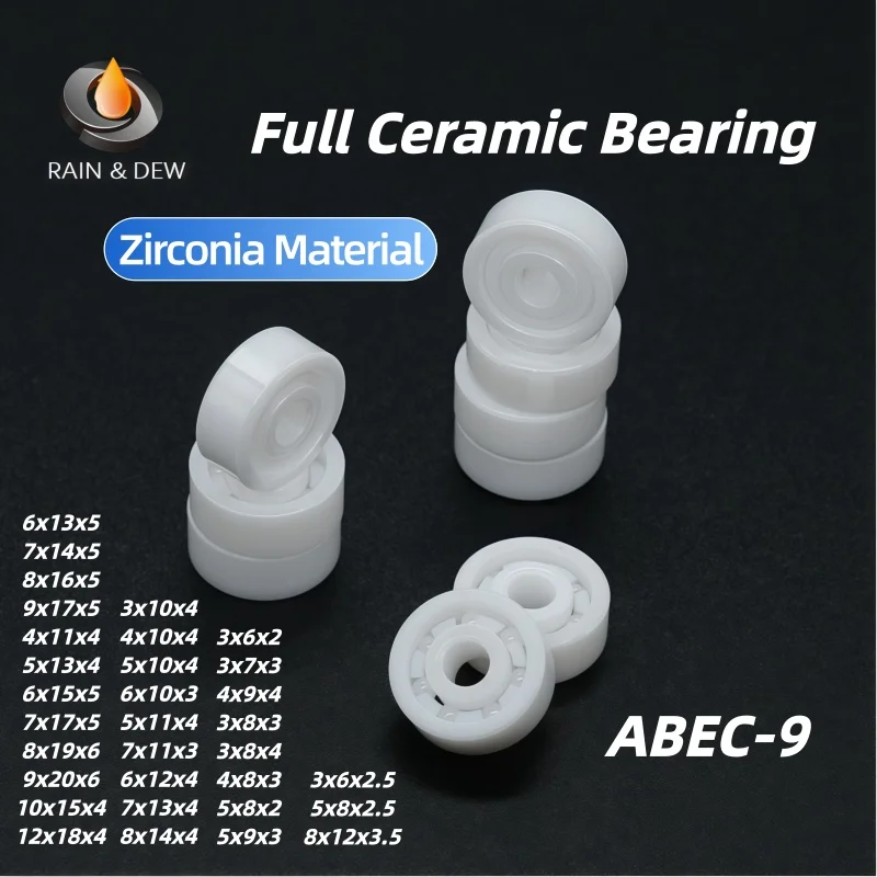 1Pcs 623 3X10X4 MM Full ZrO2 Ceramic Ball Bearing ZRO2 Zirconia Ceramic Bearing MR63 MR74 MR84 MR85 MR95 MR104 MR105 MR106 MR115