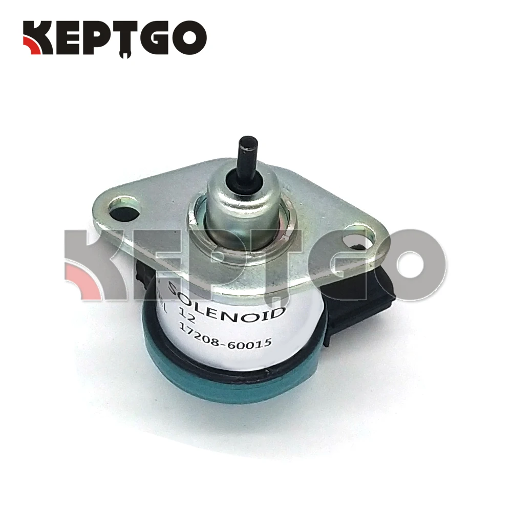 12V 17208-60016, 17208-60015, 17208-60010, 17208-60012 Fuel Shut Off Stop Solenoid Fits Kubota V1505 V1305 D1105 D1005 D905