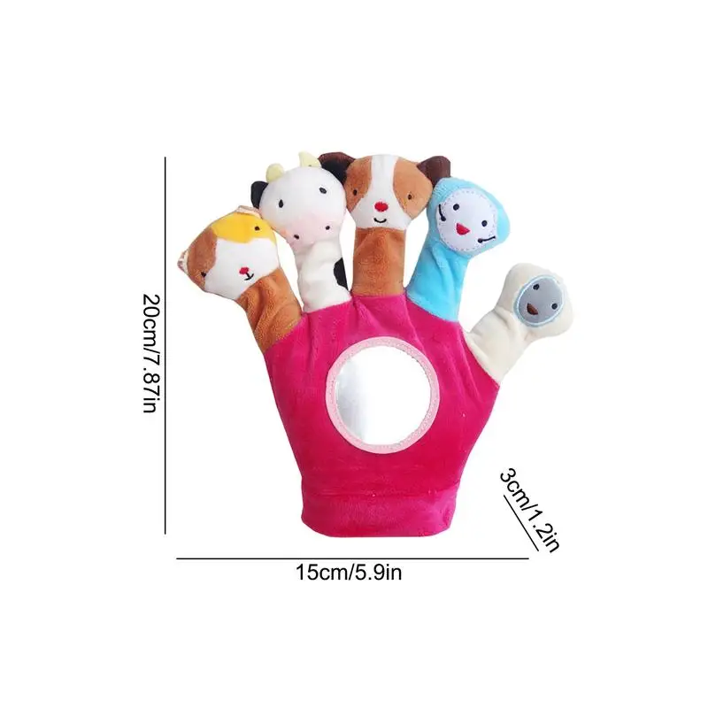 Gefüllte Handpuppe, Theatershows, Spielzeug, 5, Tierdesigns, Handpuppenhandschuhe, interaktives Lernspielzeug für Kinder, fantasievoll