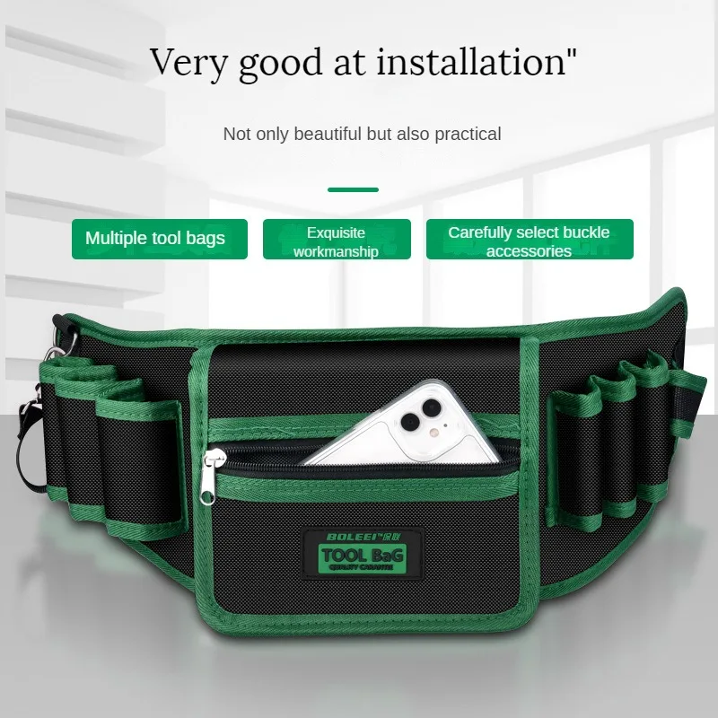 Multi-Pocket Electrician Waist Bags WithMagnet Multifunctional Carpentry Storage Carpentrytool Bags Wear-resistant Oxford Cloth