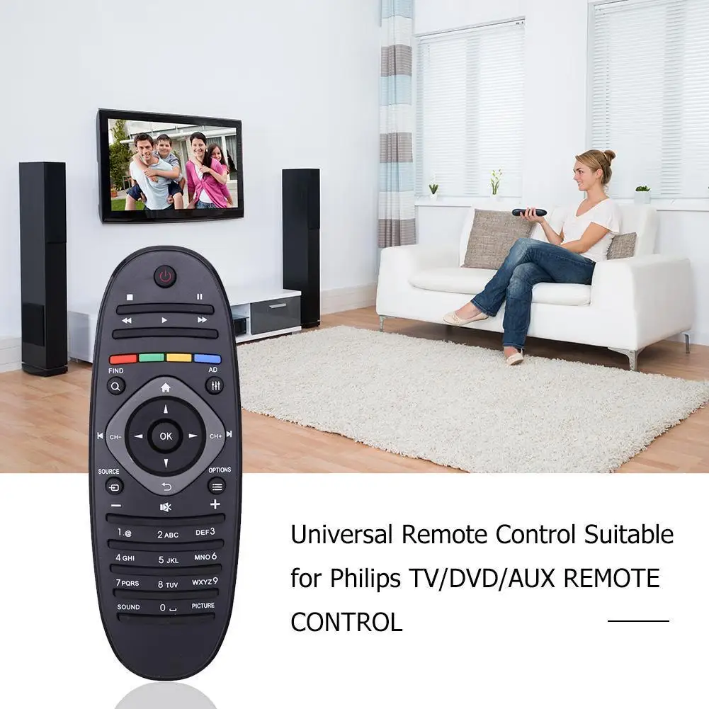 Universal Remote Control Farther Transmitting Distance TV Remote Control Accessories for Philips TV/DVD/AUX