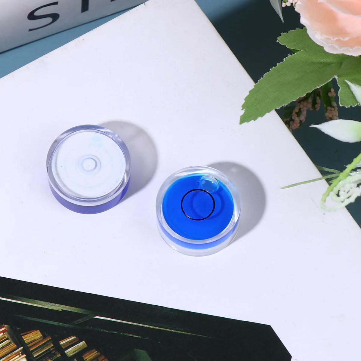 

10pcs 25X10Mm Acrylic Round Bubble Clear High Precision Spirit Level For Picture Frame Cross-Stitch Mural Calibration