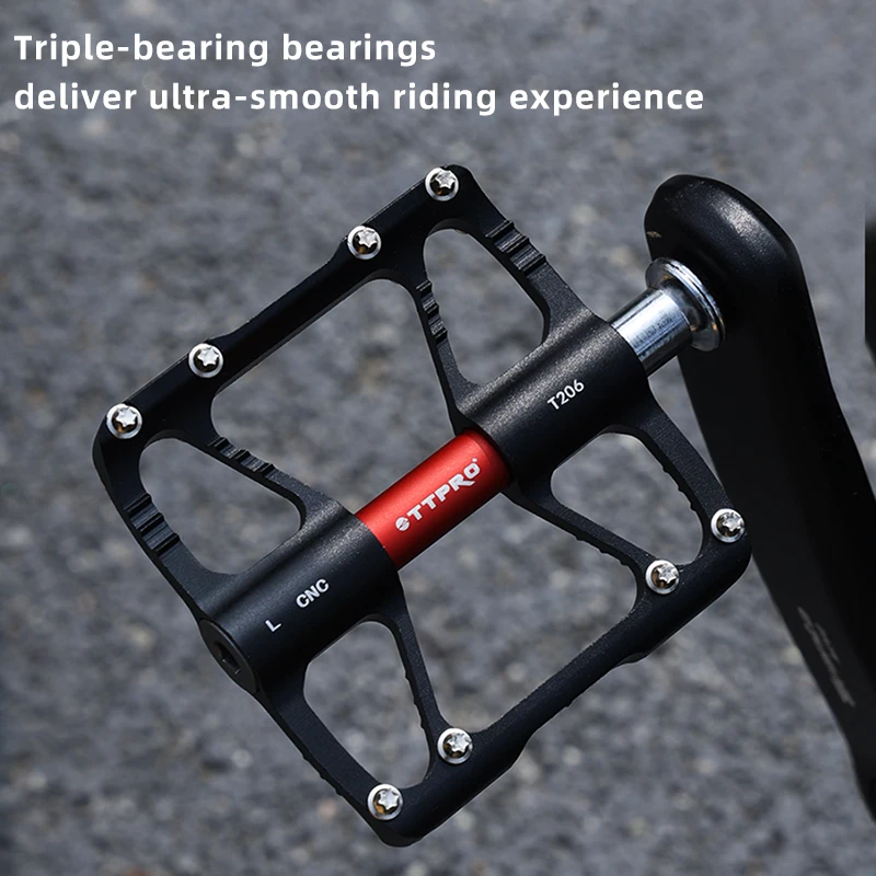 TTPRO CNC 3 Bearing Bicycle Pedals Ultralight BMX MTB Road Bike Pedals Non-slip Aluminum Alloy Cycling Parts