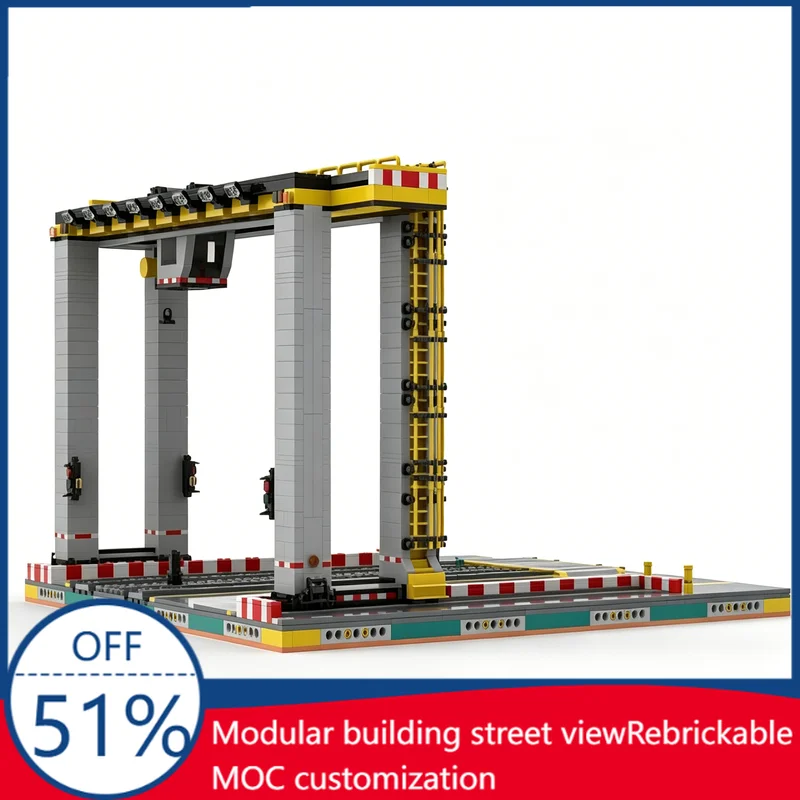

3404Pcs Rail Mounted Crane Custom Building Blocks Industrial Railway Scene Model Educational Assembly Toy Collectors Xmas Gifts