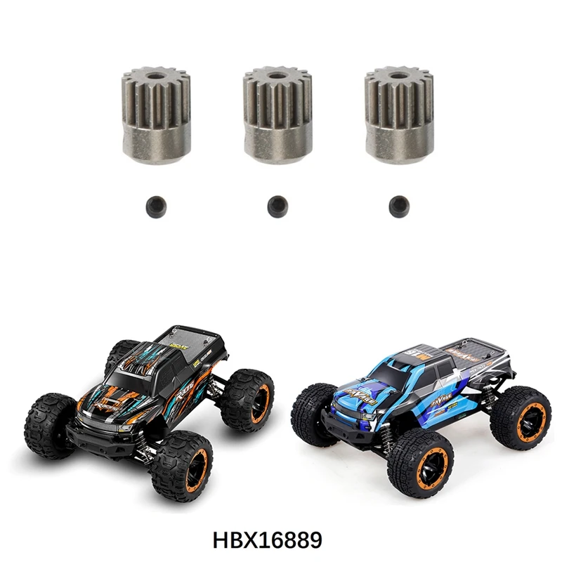 3 pezzi in metallo pignone ingranaggio motore 14T per HAIBOXING HBX 16889 16889A 16890 16890A SG1601 SG1602 RC auto pezzi di ricambio