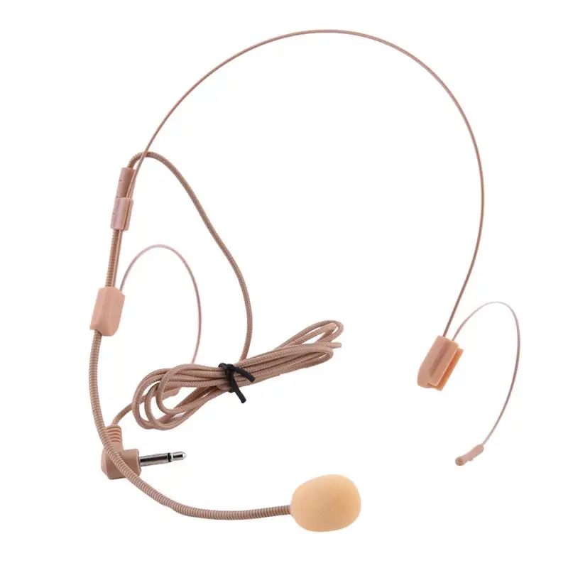 UHF Headworn Microphone Professional Headset Wired Dual Nude Headset Microphone Skin Color