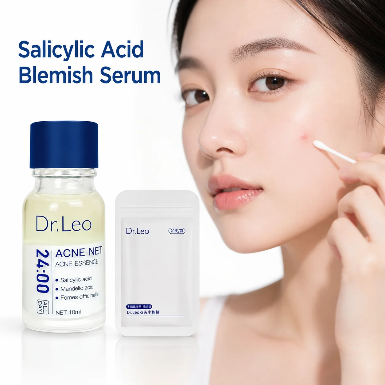 Local Blemish Care Serum Gentle Moisturizing Spot Essence Pore Smoothing Oil Control Formula with Precision Applicator