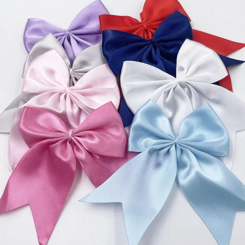 30pcs Mix Color Satin Ribbon Bows Handmade Flowers Sewing Accessories DIY Decoration Appliques Crafts A393