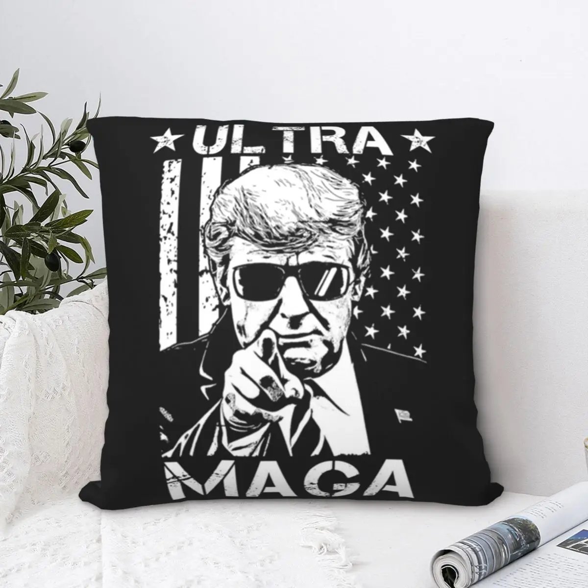 Ultra Maga King Pillowcases Polyester Living Room Make America Great Again Cushion Cover Cute Pillowcase 45*45