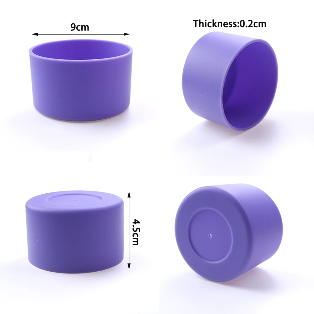 For Better Life 1Pc 9cm Soft Silicone Cup Bottom Sheath Protector Sleeve For Glass Water Tea Bottle Anti Damage Accessories