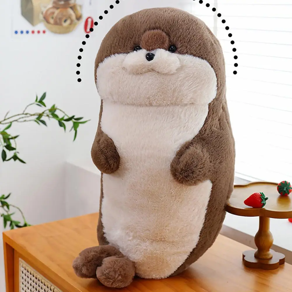 Kawaii dibujos animados criatura marina nutria marina muñeca de peluche almohada sello azul nutria de mar Animal relleno regalo de cumpleaños para niños y niñas