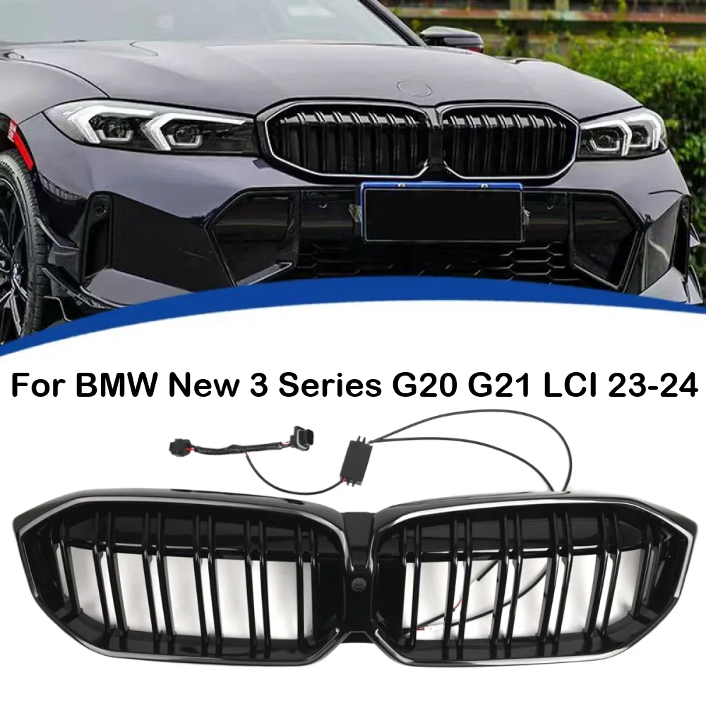 New LED Light Front Kidney Grille Grill For BMW New 3 Series G20 G21 Facelift LCI 2023-2024 M3 Grill 320i 325i 330i M Sport