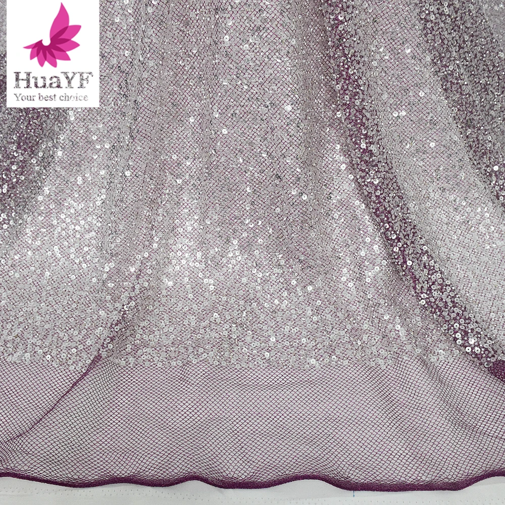 

Multi-Colors Designer Fabric French Lace With Sequins Luxury Wedding Fabric High Quality Nigerian Mesh Dress 5 yards HY2482