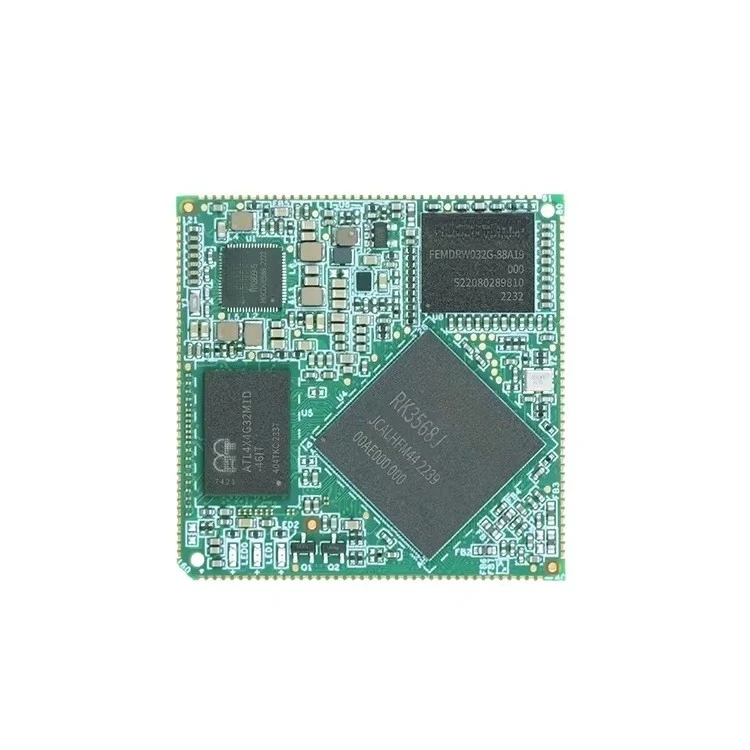 RK3568 Industrial Core Board, Quad-core Cortex-A55, AI NPU Development Chip Board with Stamped Holes