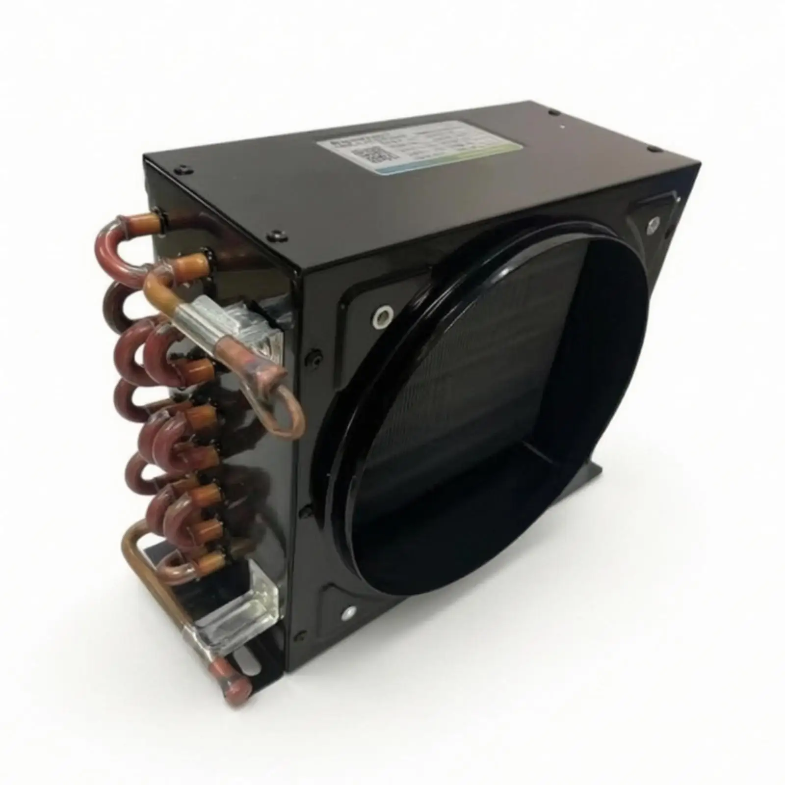 Condenser with Metal Housing Air-Cooled Finned Heat-Exchange Core Compact for Technicians, Refrigeration Systems, Cold Rooms