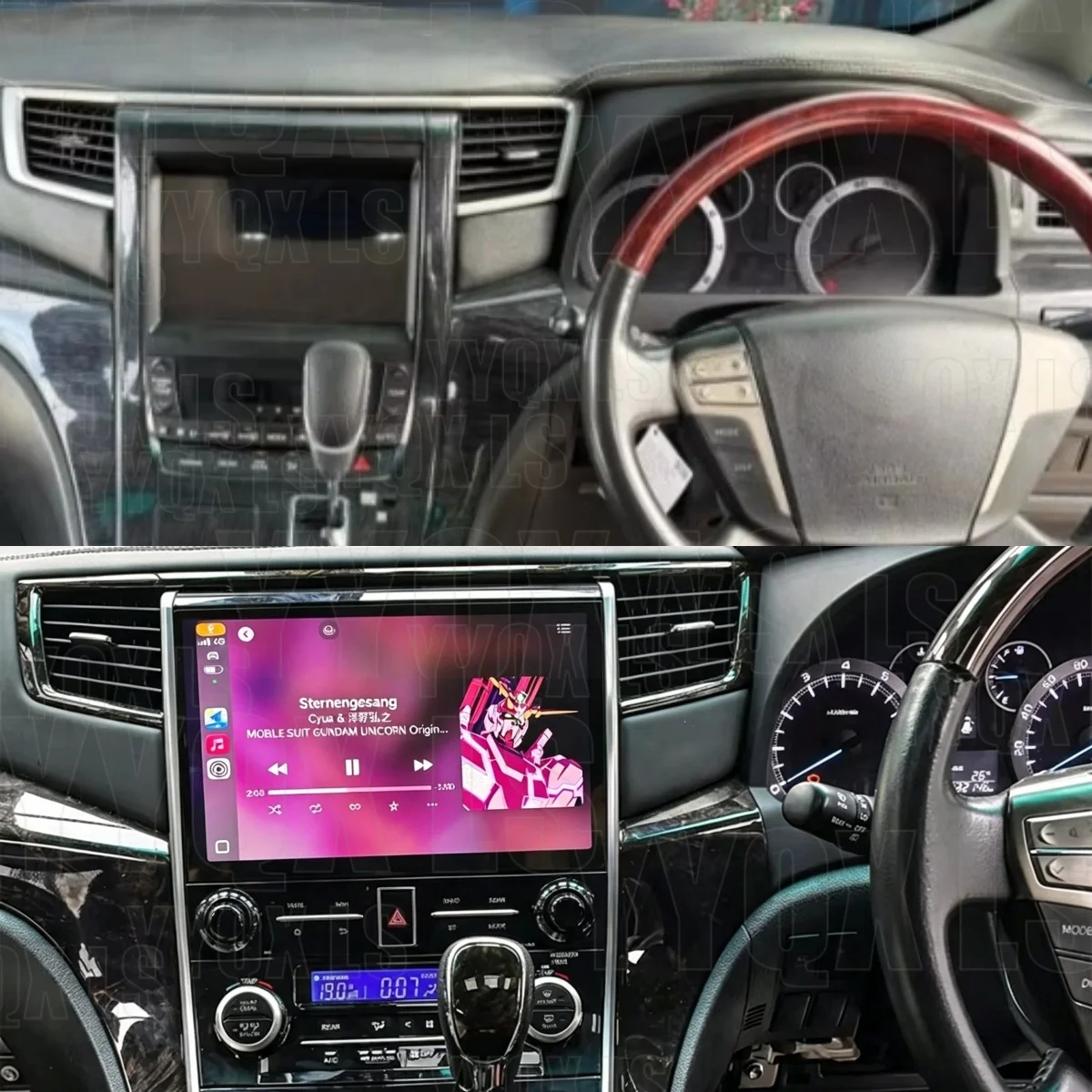 11.5Inch Android 14 Screen CarPlay For Toyota VELLFIRE Alphard 20 2008-2014 Car Radio Multimedia Video Player Navi GPS Head Unit