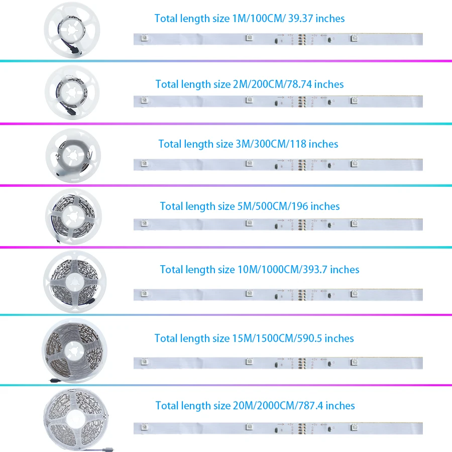 USB LED Strip Lights APP Control Color Changing 5050 RGB Led Light Flexible Lamp Tape for Room Decoration TV Backlight Diode