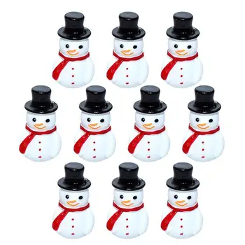 10 pièces Mini décoration de Noël en résine Père Noël Papa Noël Modèle paysager d’arbre Paysage DIY Figurines de jardin Globe de maison 10 meilleures figurines de Père Noël en ventes - No 3