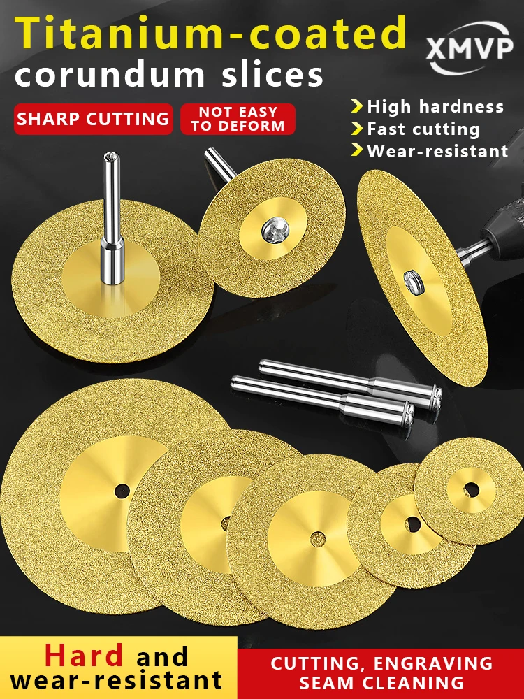 Titanium-coated diamond small slice tiles, glass ceramics, jade cutting discs, grouting tools, special grout cleaning and grindi