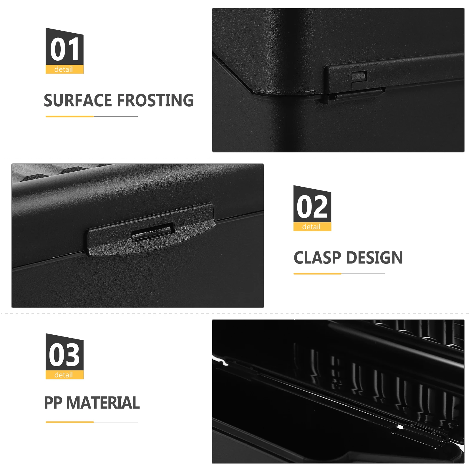 

Business Holder Premium Pp Material Sturdy Desktop Organizer For Office Desk Card Storage Box Plastic Card Stand Name