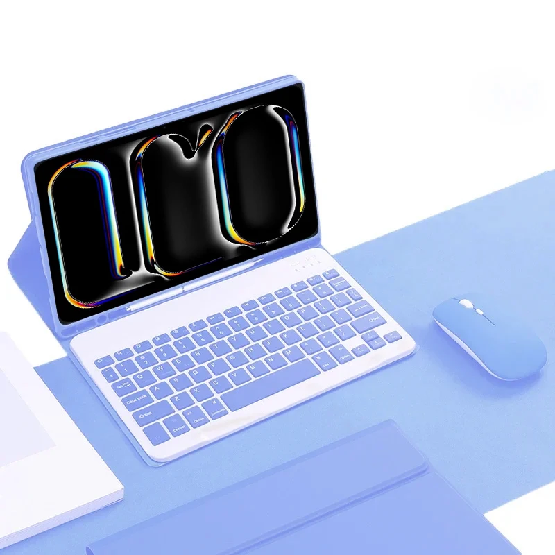 

Чехол-клавиатура для планшета с держателем для карандашей для iPad Pro 11 2025 Чехол M5 Перезаряжаемая клавиатура для iPad Pro M5 11-дюймовый чехол-подставка