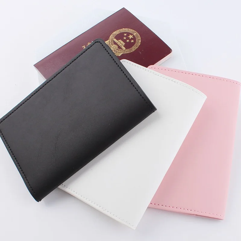 Id Card Holder Passport Covers Portemonnee Pu Lederen Porta Pasaportes Stofkap Case Voor Vrouwen Mannen Reizen Accessoires