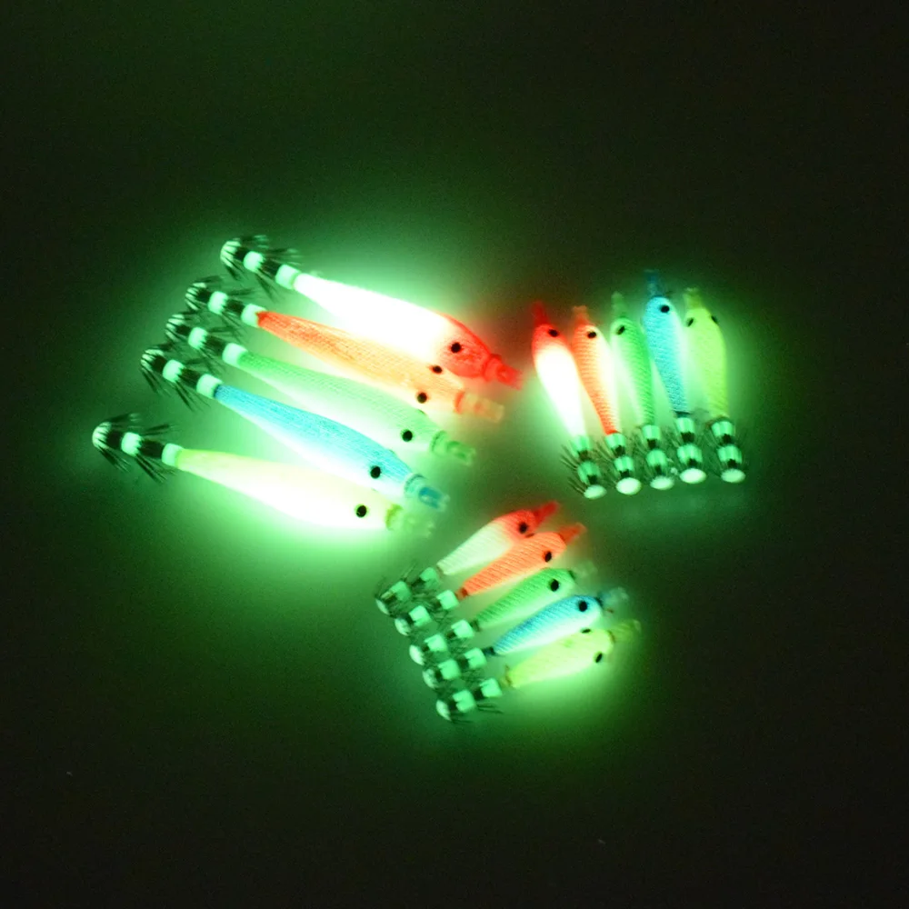 글로우 블로잉 튜브 낚시 후크, 부드러운 오징어 후크, 바다 낚시 생체 모방 미끼 